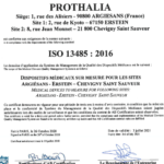 Aperçu certificat ISO 13485 Prothalia 2020